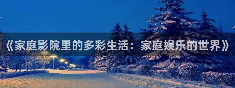 壹号app官方登录入口下载：《家庭影院里的多彩生活：家庭娱乐的世界》